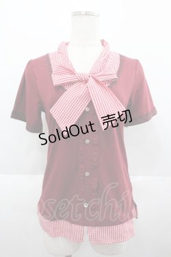画像1: axes femme / 柄使いブロッキングPO M アカ I-25-07-06-009-AX-TO-HD-ZI