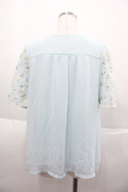 画像2: axes femme / 袖刺繍フレアプルオーバー M サックス I-25-07-06-010-AX-TO-HD-ZI