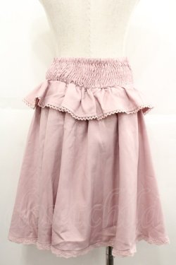 画像2: axes femme / リボン時計刺繍スカート  ピンクＸボルドー I-25-07-06-096-AX-SK-HD-ZI