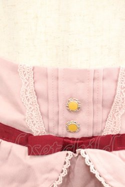 画像3: axes femme / リボン時計刺繍スカート  ピンクＸボルドー I-25-07-06-096-AX-SK-HD-ZI