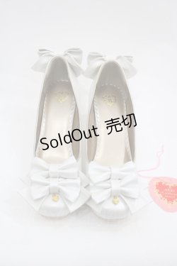 画像1: BABY,THE STARS SHINE BRIGHT / Marie Antoinette パンプス M 白 I-25-07-06-121-BA-SH-HD-ZI