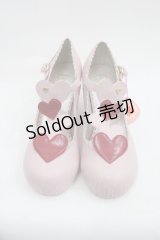 BABY,THE STARS SHINE BRIGHT / LOVE HEARTシューズ M ピンク I-25-07-06-123-BA-SH-HD-ZI