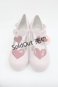 BABY,THE STARS SHINE BRIGHT / LOVE HEARTシューズ M ピンク I-25-07-06-123-BA-SH-HD-ZI