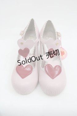 画像1: BABY,THE STARS SHINE BRIGHT / LOVE HEARTシューズ M ピンク I-25-07-06-123-BA-SH-HD-ZI
