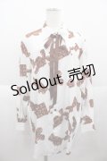 MILKBOY / CHOCOLATE MURDERシャツ  白Ｘブラウン I-25-07-06-019-MB-BL-HD-ZI