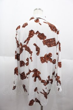 画像2: MILKBOY / CHOCOLATE MURDERシャツ  白Ｘブラウン I-25-07-06-019-MB-BL-HD-ZI