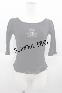 画像1: GOTHPUNKその他(買取対象外) / ラメクラウンドクロカットソー  黒Ｘシルバー I-25-07-06-020-EL-TO-HD-ZI