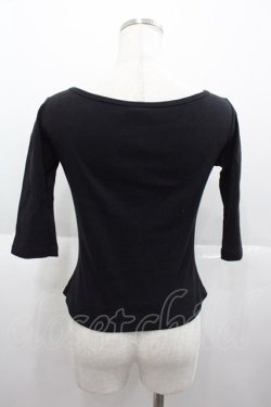 画像2: GOTHPUNKその他(買取対象外) / ラメクラウンドクロカットソー  黒Ｘシルバー I-25-07-06-020-EL-TO-HD-ZI