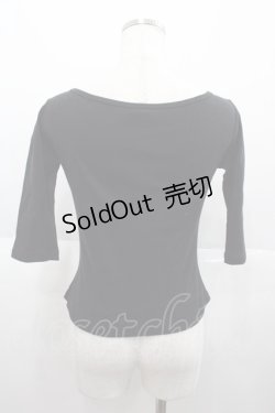 画像2: GOTHPUNKその他(買取対象外) / ラメクラウンドクロカットソー  黒Ｘシルバー I-25-07-06-020-EL-TO-HD-ZI