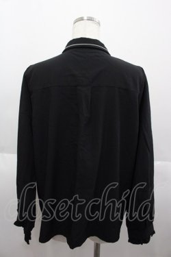 画像2: axes femme / バラブーケ刺繍リボンブラウス  黒Ｘ白 I-25-07-06-003-AX-BL-HD-ZI