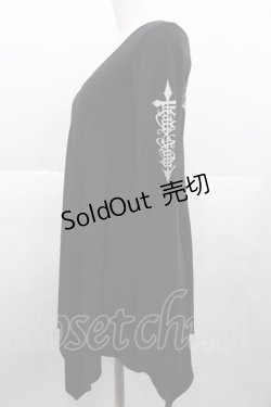 画像3: PEACE NOW / 後ろ羽根プリントロングカットソー  黒Ｘ白 I-25-07-06-026-PU-TO-HD-ZI