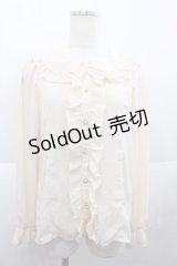 axes femme kawaii / ローズレースブラウス  アイボリー I-25-07-06-004-AX-BL-HD-ZT496