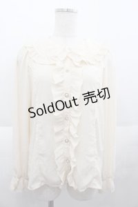 axes femme kawaii / ローズレースブラウス  アイボリー I-25-07-06-004-AX-BL-HD-ZT496