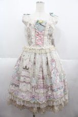 画像1: Angelic Pretty / Antoinette Decorationビスチェ風ジャンパースカート  アイボリー I-25-07-06-037-AP-OP-HD-ZI (1)