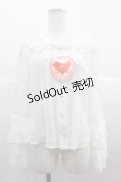 画像1: BABY,THE STARS SHINE BRIGHT / a Rose 〜ガラスドームに閉じ込めた一輪の薔薇〜ブラウス  白 I-25-07-09-005-BA-BL-HD-ZI