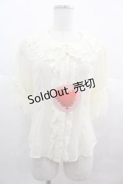 画像1: BABY,THE STARS SHINE BRIGHT / シフォン５分袖ブラウス  生成り I-25-07-09-006-BA-BL-HD-ZI