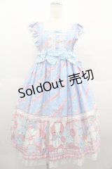 Angelic Pretty / MELODY TOYSハイウエストジャンパースカート  サックス I-25-07-09-061-AP-OP-HD-ZI