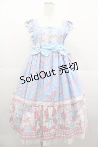 Angelic Pretty / MELODY TOYSハイウエストジャンパースカート  サックス I-25-07-09-061-AP-OP-HD-ZI