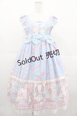 画像1: Angelic Pretty / MELODY TOYSハイウエストジャンパースカート  サックス I-25-07-09-061-AP-OP-HD-ZI
