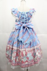 画像2: Angelic Pretty / MELODY TOYSハイウエストジャンパースカート  サックス I-25-07-09-061-AP-OP-HD-ZI (2)