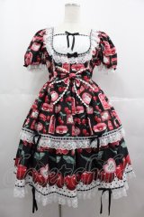 Angelic Pretty / Cherry Jam Labelワンピース  黒 I-25-07-09-062-AP-OP-HD-ZI