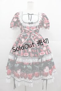 Angelic Pretty / Cherry Jam Labelワンピース  黒 I-25-07-09-062-AP-OP-HD-ZI