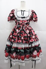 画像1: Angelic Pretty / Cherry Jam Labelワンピース  黒 I-25-07-09-062-AP-OP-HD-ZI (1)