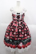 Angelic Pretty / Cherry Jam Labelジャンパースカート  黒 I-25-07-09-063-AP-OP-HD-ZI