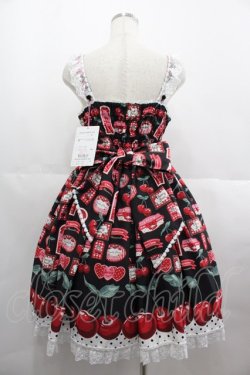 画像2: Angelic Pretty / Cherry Jam Labelジャンパースカート  黒 I-25-07-09-063-AP-OP-HD-ZI