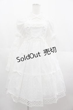 画像1: BABY,THE STARS SHINE BRIGHT / はわせドールワンピース&ヘッドドレス  白 I-25-07-09-064-BA-OP-HD-ZI
