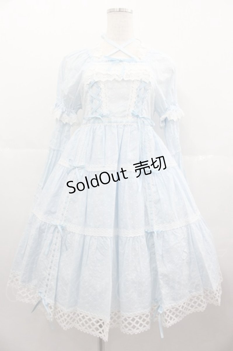 画像1: BABY,THE STARS SHINE BRIGHT / はわせドールワンピース&ヘッドドレス  サックス I-25-07-09-065-BA-OP-HD-ZI (1)