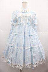 BABY,THE STARS SHINE BRIGHT / はわせドールワンピース&ヘッドドレス  サックス I-25-07-09-065-BA-OP-HD-ZI