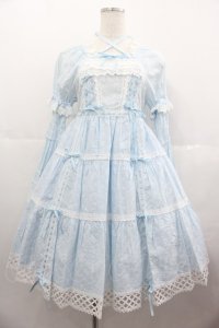 BABY,THE STARS SHINE BRIGHT / はわせドールワンピース&ヘッドドレス  サックス I-25-07-09-065-BA-OP-HD-ZI