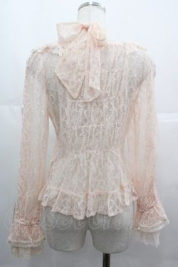 画像2: BABY,THE STARS SHINE BRIGHT / Be My Valentine お花レースアップブラウス  ピンク総レース I-25-07-09-008-BA-BL-HD-ZI