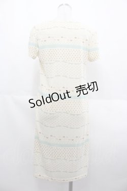画像2: Franche Lippee / ねこ柄半袖カットワンピース  アイボリー I-25-07-09-079-LO-OP-HD-ZI