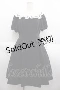 axes femme POETIQUE / レースアップデザインワンピース  黒Ｘ白 I-25-07-09-083-AX-OP-HD-ZI