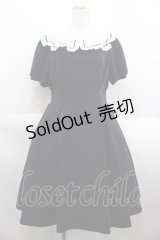 axes femme POETIQUE / レースアップデザインワンピース  黒Ｘ白 I-25-07-09-083-AX-OP-HD-ZI