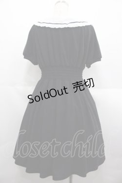 画像2: axes femme POETIQUE / レースアップデザインワンピース  黒Ｘ白 I-25-07-09-083-AX-OP-HD-ZI