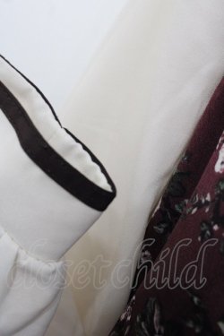 画像4: axes femme / ビスチェ切替Aライン花柄ワンピース  アイボリーＸボルドー I-25-07-09-089-AX-OP-HD-ZI