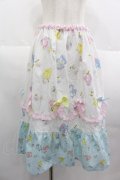 Nile Perch / くまひよこリボンスカート  白Ｘ青Ｘピンク I-25-07-09-096-LO-SK-HD-ZI