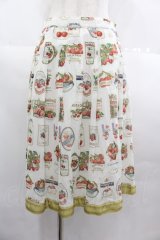 Jane Marple / Cherry labels タックスカート  白 I-25-07-09-098-JM-SK-HD-ZI
