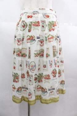 画像1: Jane Marple / Cherry labels タックスカート  白 I-25-07-09-098-JM-SK-HD-ZI