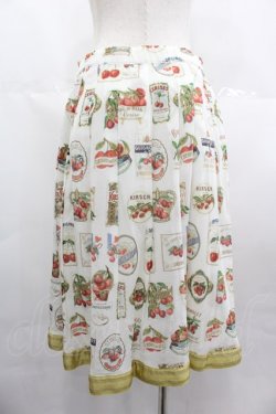 画像2: Jane Marple / Cherry labels タックスカート  白 I-25-07-09-098-JM-SK-HD-ZI