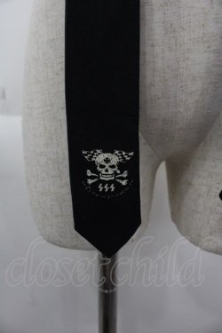画像2: GOTHPUNKその他(買取対象外) / ドクロネクタイ  黒Ｘ白 I-25-07-09-110-EL-ZA-HD-ZI