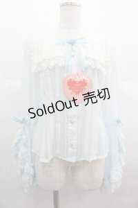 BABY,THE STARS SHINE BRIGHT / St.Mary Holy Cardブラウス  サックス I-25-07-09-012-BA-BL-HD-ZI