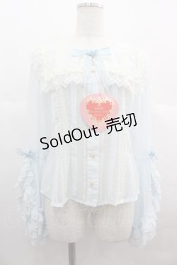 画像1: BABY,THE STARS SHINE BRIGHT / St.Mary Holy Cardブラウス  サックス I-25-07-09-012-BA-BL-HD-ZI