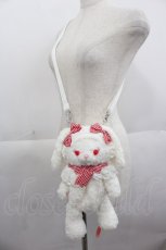 画像2: BABY,THE STARS SHINE BRIGHT / うさくみゃポシェット  白Ｘ赤チェック I-25-07-09-118-BA-BG-HD-ZI (2)