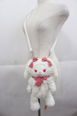 画像2: BABY,THE STARS SHINE BRIGHT / うさくみゃポシェット  白Ｘ赤チェック I-25-07-09-118-BA-BG-HD-ZI