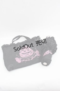 画像1: Angelic Pretty / オリジナルメモリアルケーキ折りたたみ傘  黒ｘピンク I-25-07-09-124-AP-ZA-HD-ZI
