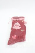 PINK HOUSE / sweets lop ear bunnyソックス  赤 I-25-07-09-125-LO-ZA-HD-ZI